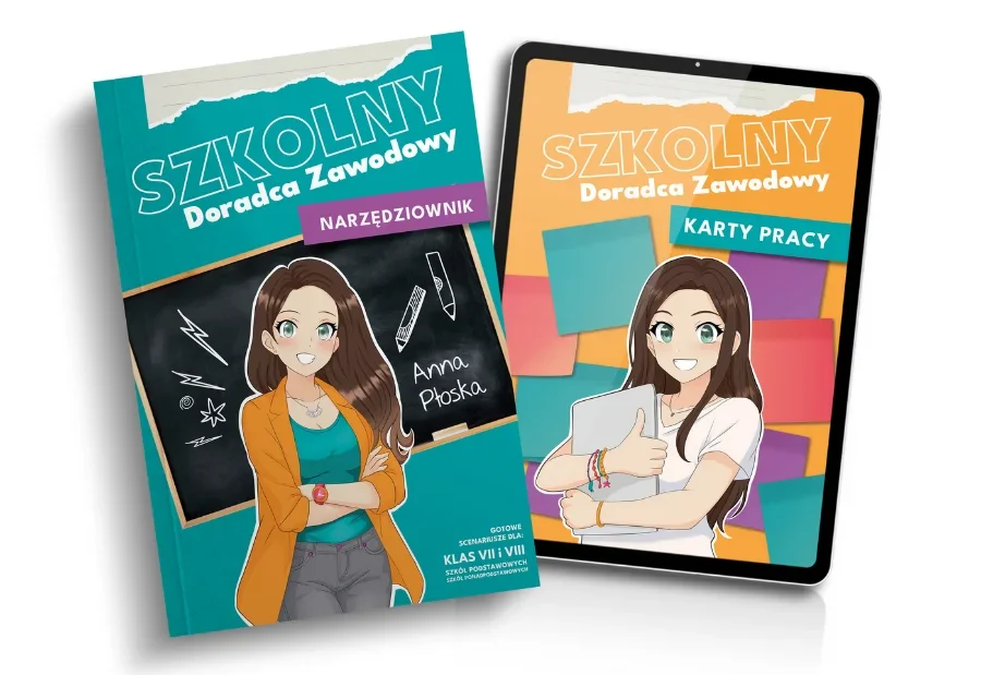 zdjęcie książki szkolny doradca zawodowy i karty pracy doo druku